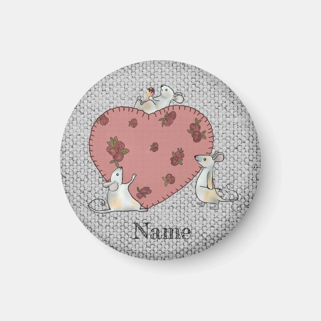 Íman Mäuse nähen Herz (Frente)