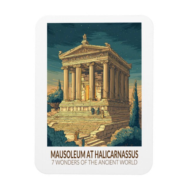 Íman Mausoléu de Halicarnasso 7 Maravilhas do Mundo (Vertical)