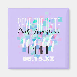 Íman Mauve Save the date Centennial Personalised Magnet
