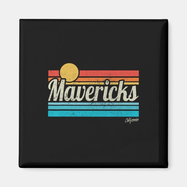 Íman Mavericks California Retro Sunset Surf Trip I Love (Frente)