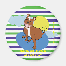 Íman Max & Willamena | Magneta lisa redonda de 2 ¼ pole