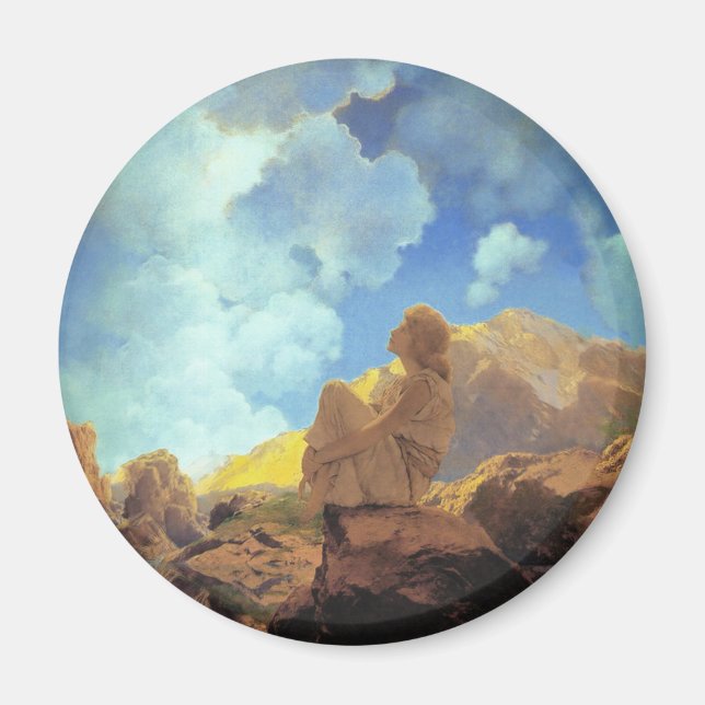 Íman Maxfield Parrish Manhã 1922 Nuvem Azul Arte Fina (Frente)