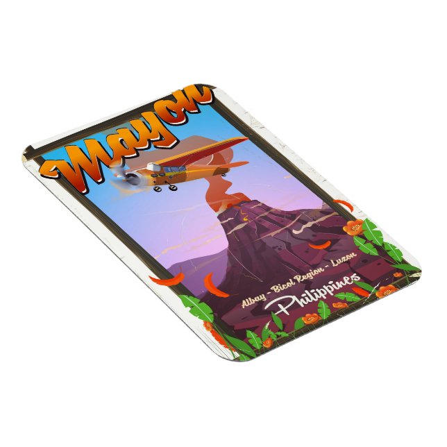 Íman Mayon Volcano filipine aventura poster (Lado Direito)