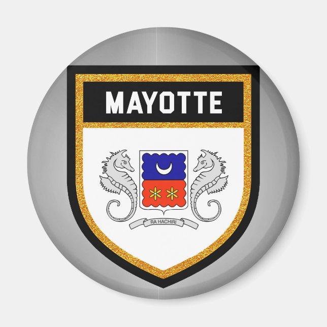 Íman Mayotte Flag, um protocolo de textura legal único  (Frente)