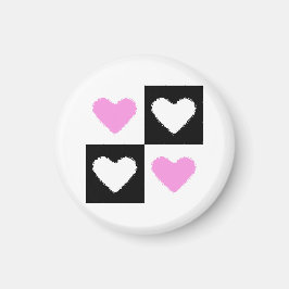 Íman Mazipoodles Corações Abstração Rosa