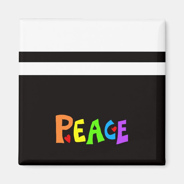 Íman MAZIPOODLES Paz Arco-íris 3 (Frente)