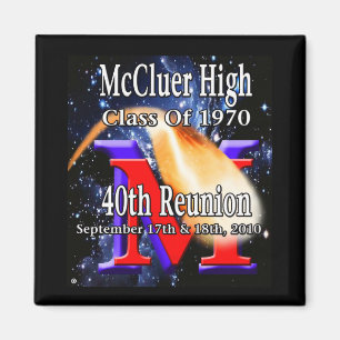 Íman McCluer classe alta 'do 40th ímã da reunião 70