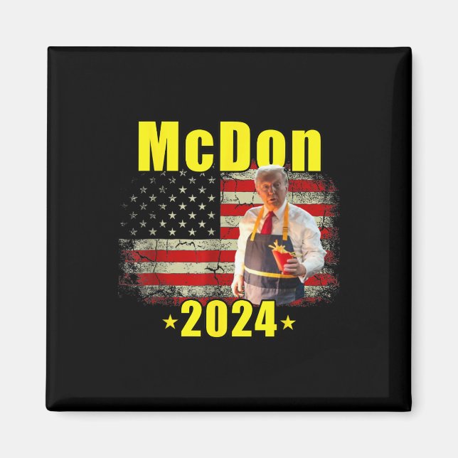 Íman Mcdon Engraçado Donald Trump Batata Frita Cozinhan (Frente)