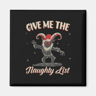 Íman Me Dê a Lista Travessa Fofa Krampus Natal Escuro