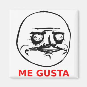 Íman Me Gusta Face com Texto