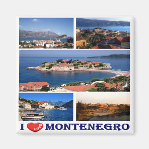 Íman ME - Montenegro - I Love - Collage Mosaic
