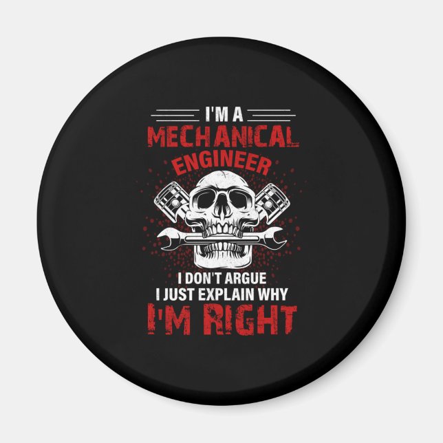 Íman Mecânico Sou Um Engenheiro Mecânico (Frente)