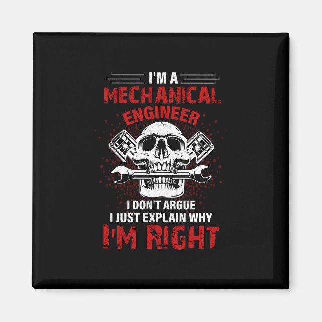 Íman Mecânico Sou Um Engenheiro Mecânico (Frente)