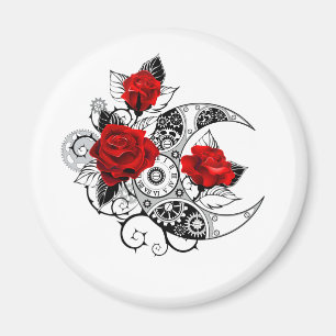 Íman Mechanical Crescent with Red Roses