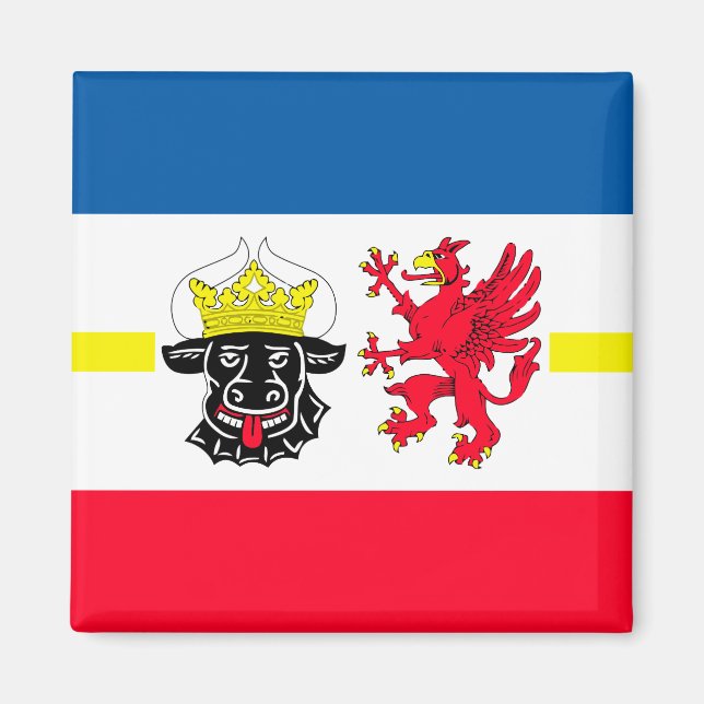 Íman Mecklemburgo-Pomerânia Ocidental bandeira (Frente)