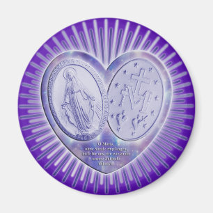 Íman medaille miraculeuse / Wunderbare Medaille   lila