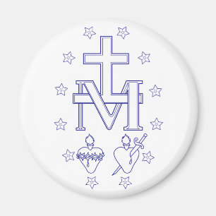 Íman Medalha de Nossa Senhora das Graças Arte Fina Mila