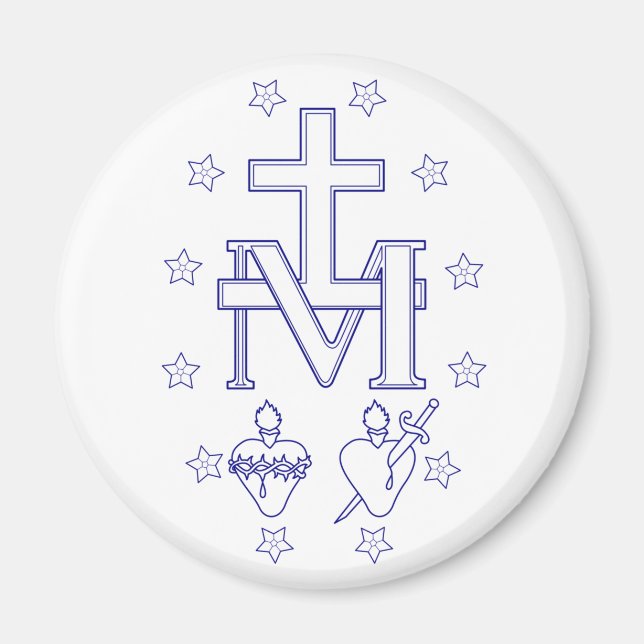 Íman Medalha de Nossa Senhora das Graças Arte Fina Mila (Frente)