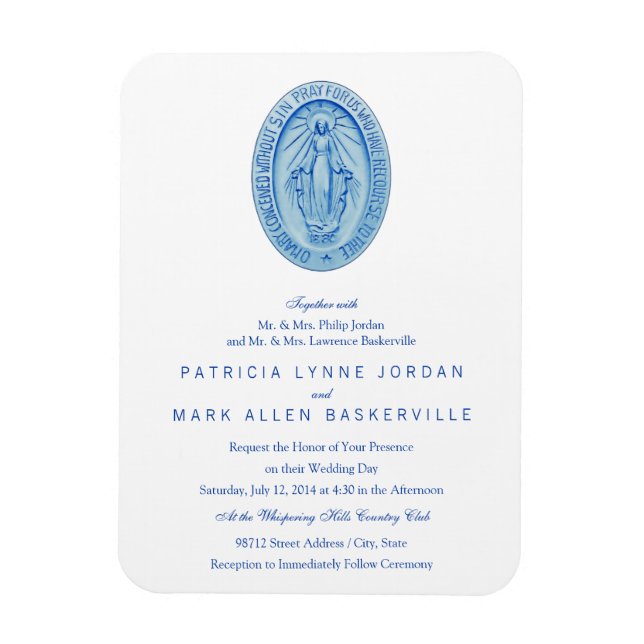 Íman Medalha Miraculosa (Vertical)