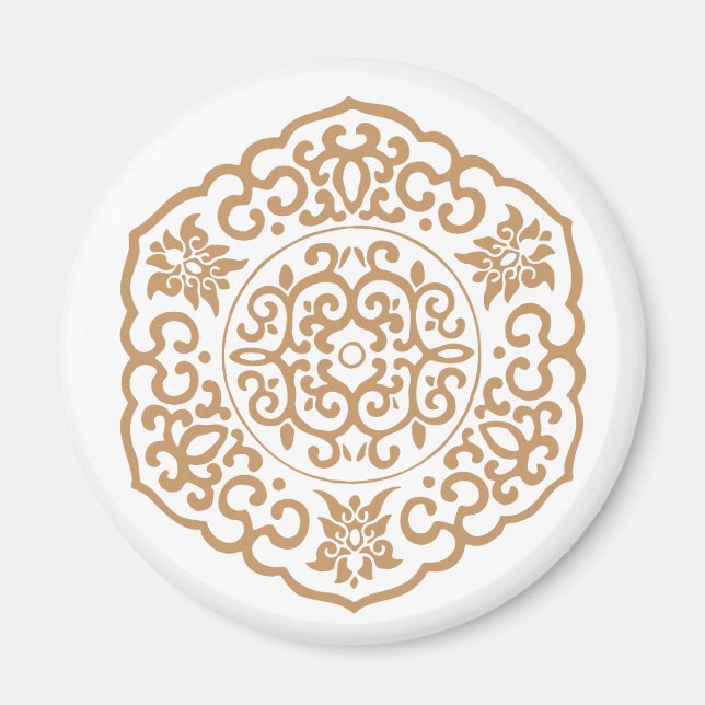 Íman Medalhão chinês amarelo (Frente)