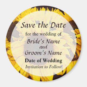 Íman Medalhão de Girassol Save the Date