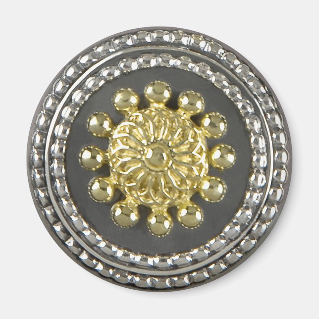 Íman Medalhão de Prata e Dourada (Frente)