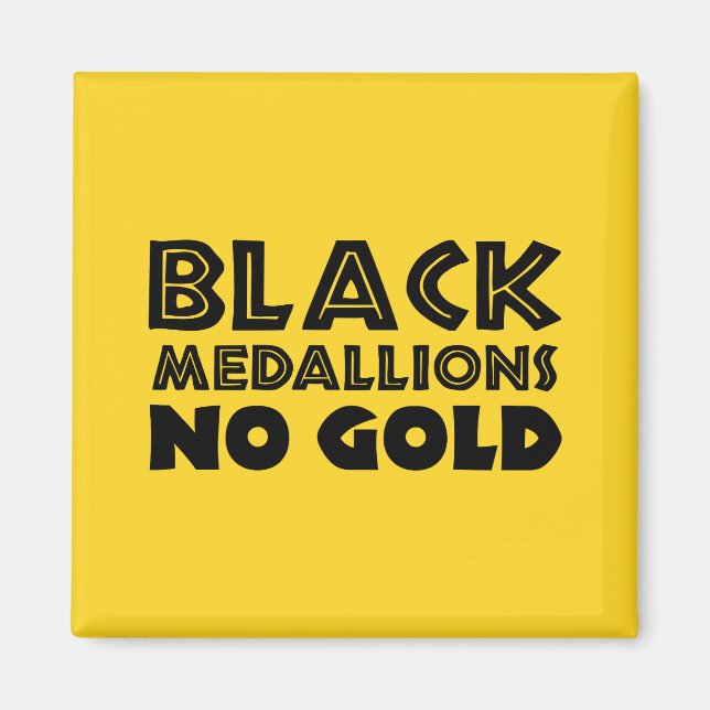 ÍMAN MEDALHES PRETOS SEM DOURADO (Frente)