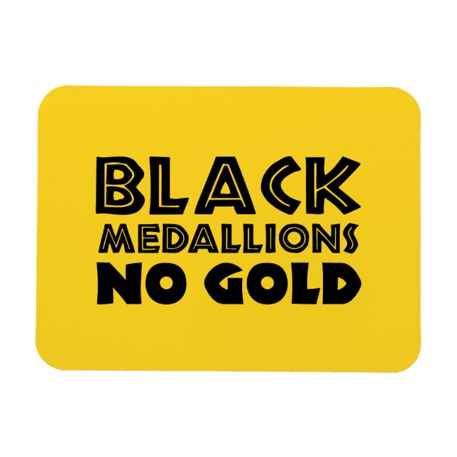 ÍMAN  MEDALHES PRETOS SEM DOURADO (Horizontal)