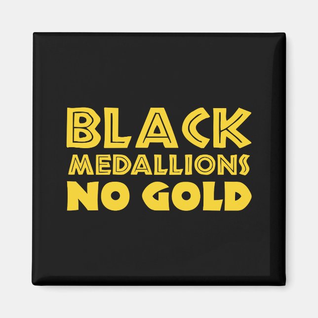 ÍMAN MEDALHES PRETOS SEM DOURADO (Frente)