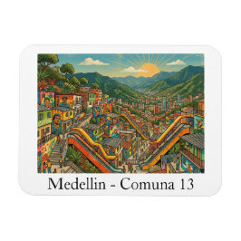Íman Medellin Colômbia Comuna 13 Viagem Arte