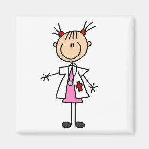 Íman Médica Figura de Palito Feminina