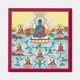 Íman Medicina Buddhas do ÍMÃ 8 - ímã quadrado