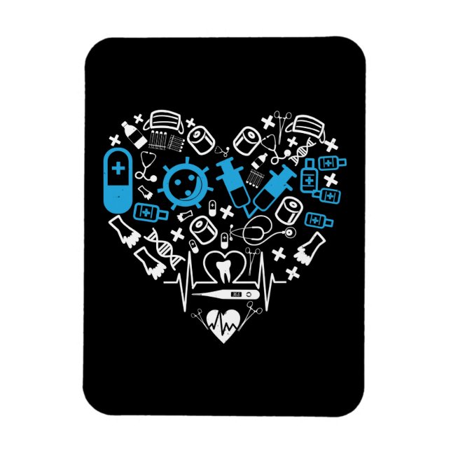 Íman Medicina - Coração De Equipamento Médico (Vertical)