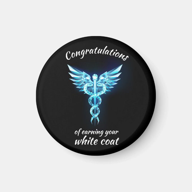 Íman Medicina de cristal de cerimônia de Casaco branca (Frente)