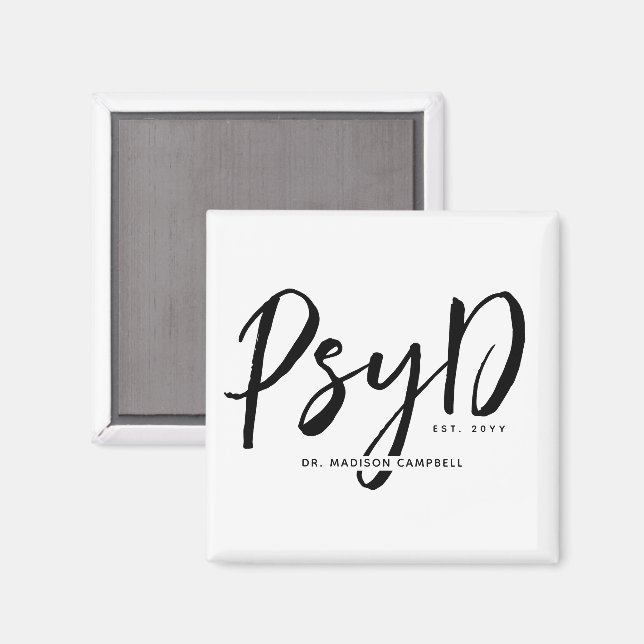 Íman Médico de PsyD Personalizado (Front/Back)