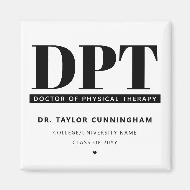 Íman Médico Moderno de DPT de Graduação de Terapia Físi (Frente)