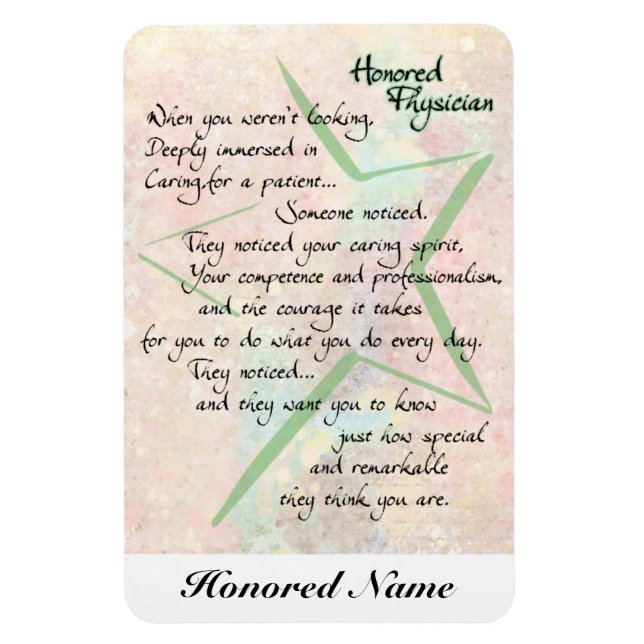 Íman Médico (ou Médico) Obrigado um Magnet de Apreciaçã (Vertical)