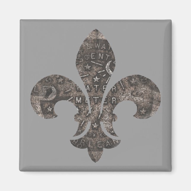 Íman Medidor de Água Lid Fleur De Lis, (Frente)