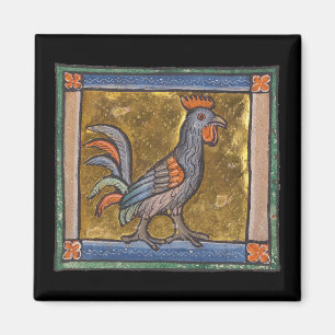 Íman Medieval Bestiary Rooster c. 1270