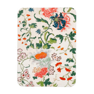 Íman Médio de design de flor de seda chinesa fino do sé