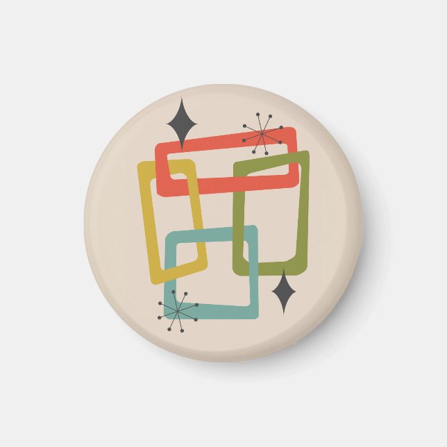 Íman Médio Geométrico Moderno do Século Abstrato (Frente)