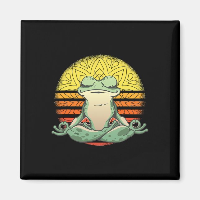 Íman Meditação de Rã de Ioga Esporte  (Frente)