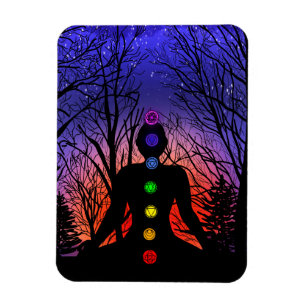 Íman Meditação e as Árvores numa noite estrelada às