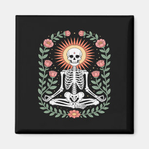 Íman Meditação Esquelética Harmonia Floral Explosão Sol