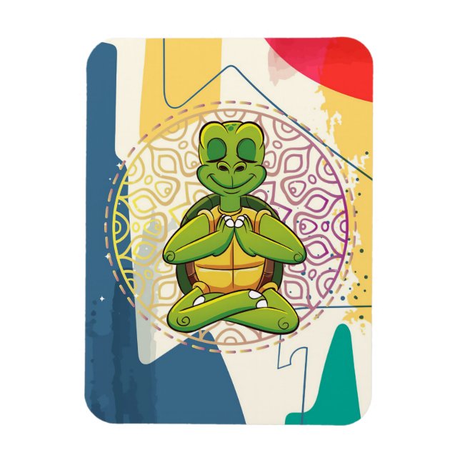 Íman Meditação Turtle Lover Turtle Mandala (Vertical)