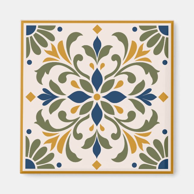 Íman Mediterranean Botanical Tile (Frente)