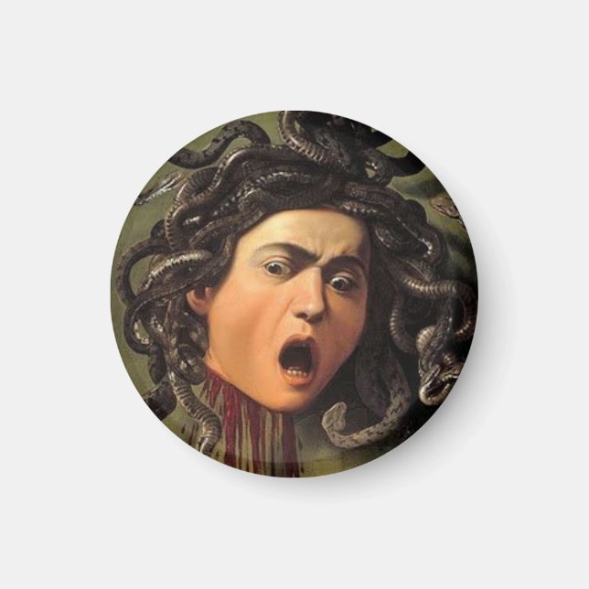 Íman Medusa Cabeça Por Caravaggio (Frente)