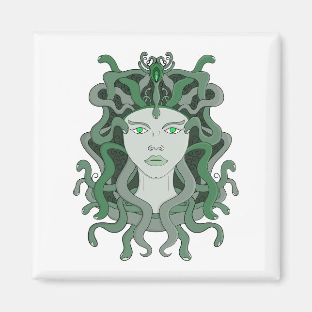 Íman Medusa Gorgo Cobra Gorgon Monstro Mitologia Grega (Frente)
