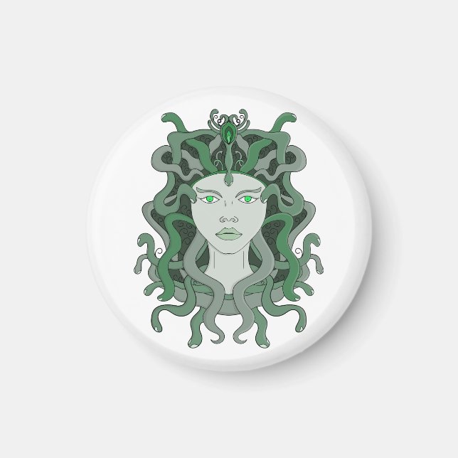 Íman Medusa Gorgo Cobra Monstro Gorgão Mitologia Grega (Frente)