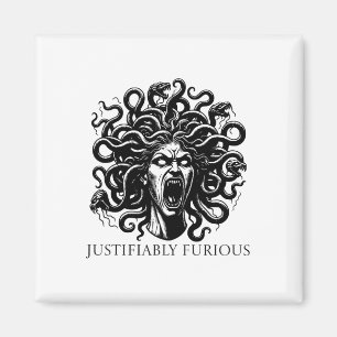 Íman Medusa Justificadamente Furiosa Mitologia Grega Fe